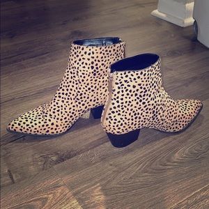 Tan spotted booties